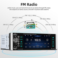 Podofo 1din MP5 odtwarzacz ekran dotykowy samochodu Radio FM 4-USB 5.1 cali obsługa androida Mirrorlink Bluetooth Carplay Radio samochodowe DVR 5